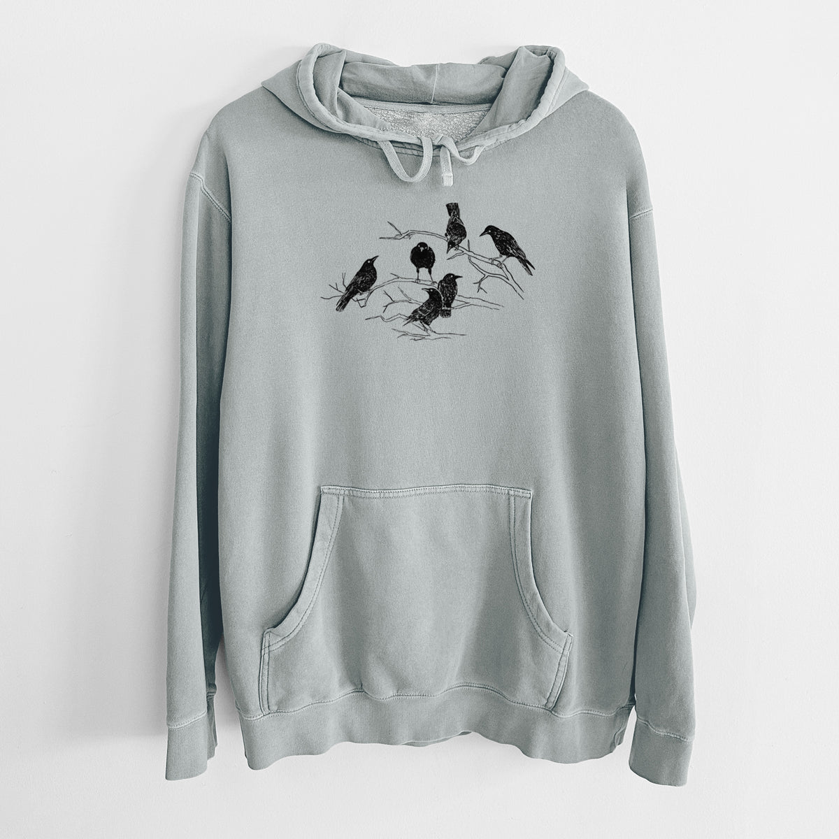 Murder of Crows - Unisex Pigment Dyed Hoodie