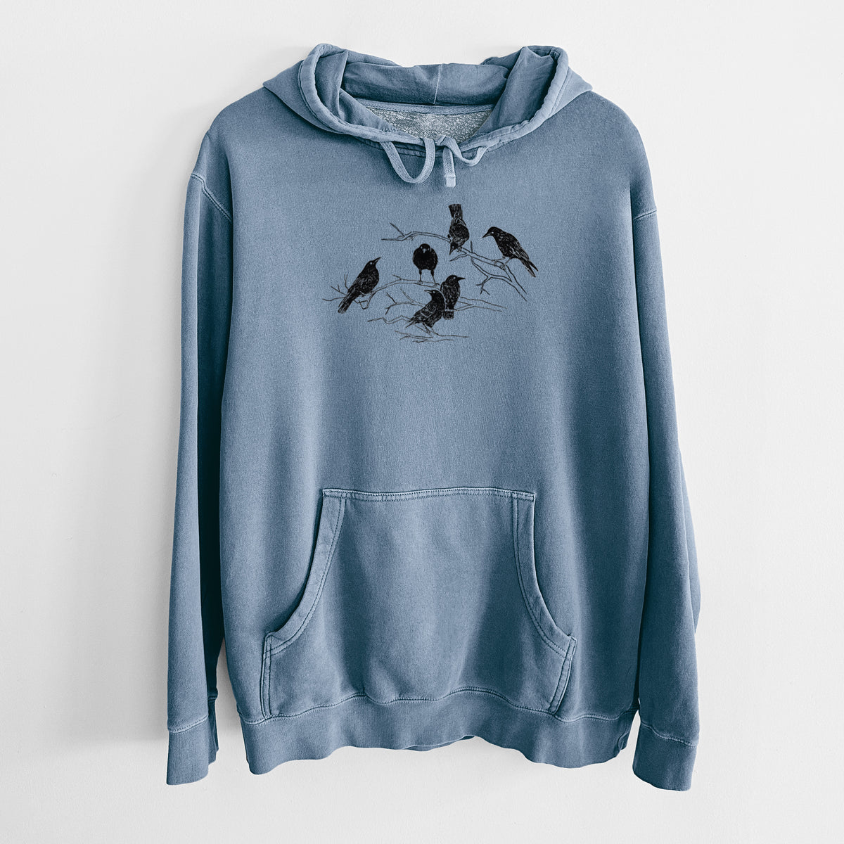Murder of Crows - Unisex Pigment Dyed Hoodie