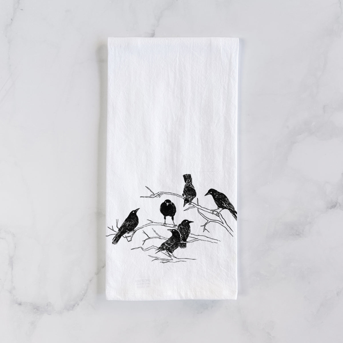 Murder of Crows Tea Towel