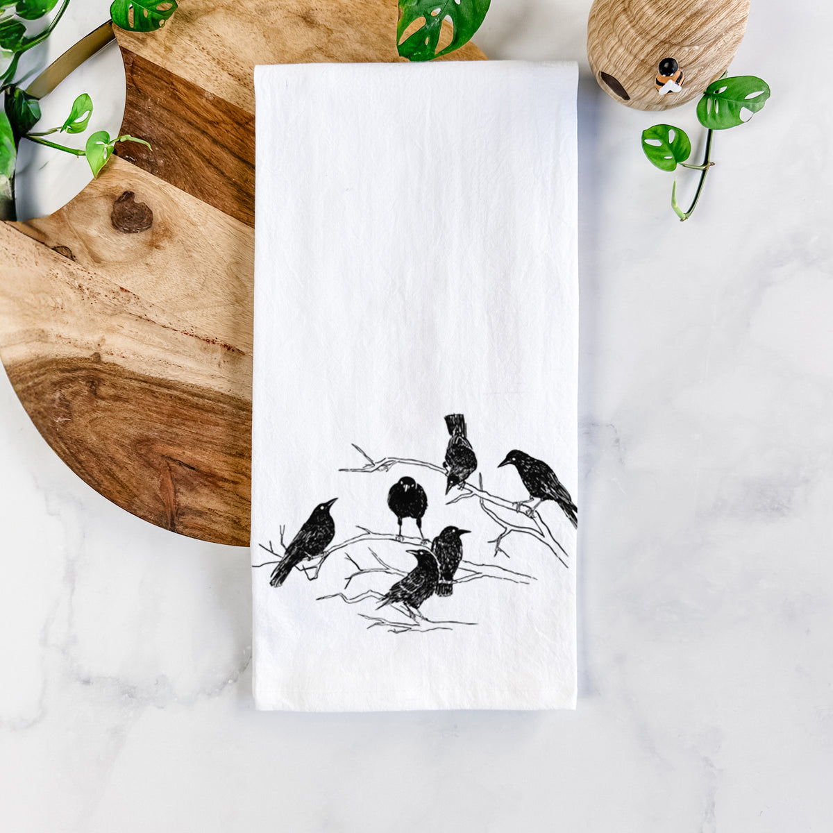 Murder of Crows Tea Towel