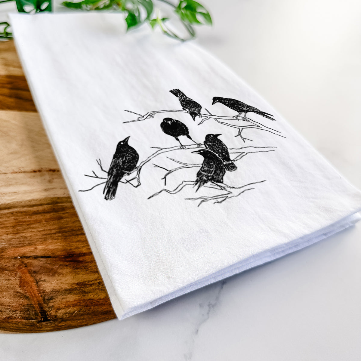 Murder of Crows Tea Towel