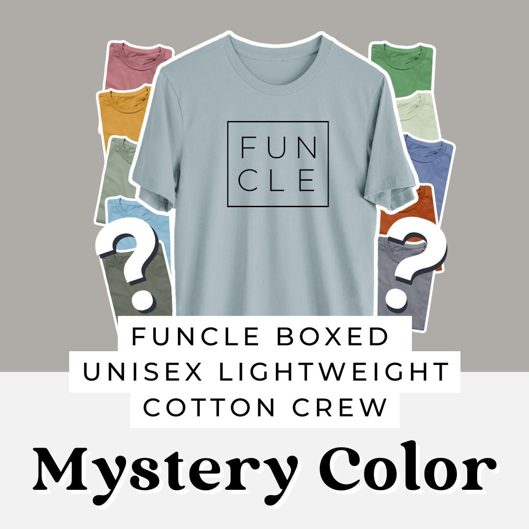 MYSTERY Funcle Boxed - Lightweight 100% Cotton Unisex Crewneck