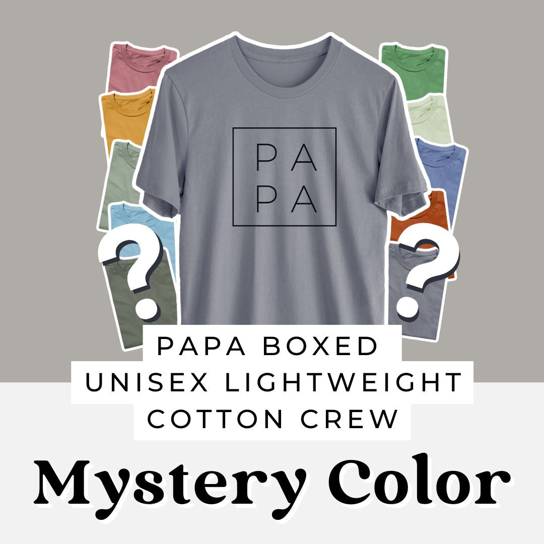 MYSTERY Papa Boxed - Lightweight 100% Cotton Unisex Crewneck