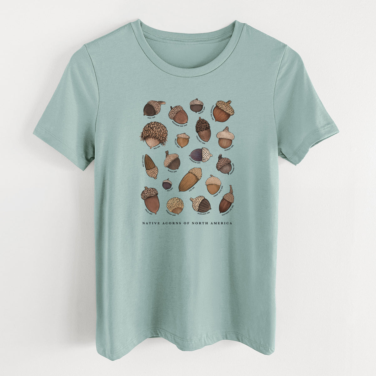 Native Acorns of North America - Women's Lightweight Relaxed Fit 100% Cotton Crewneck