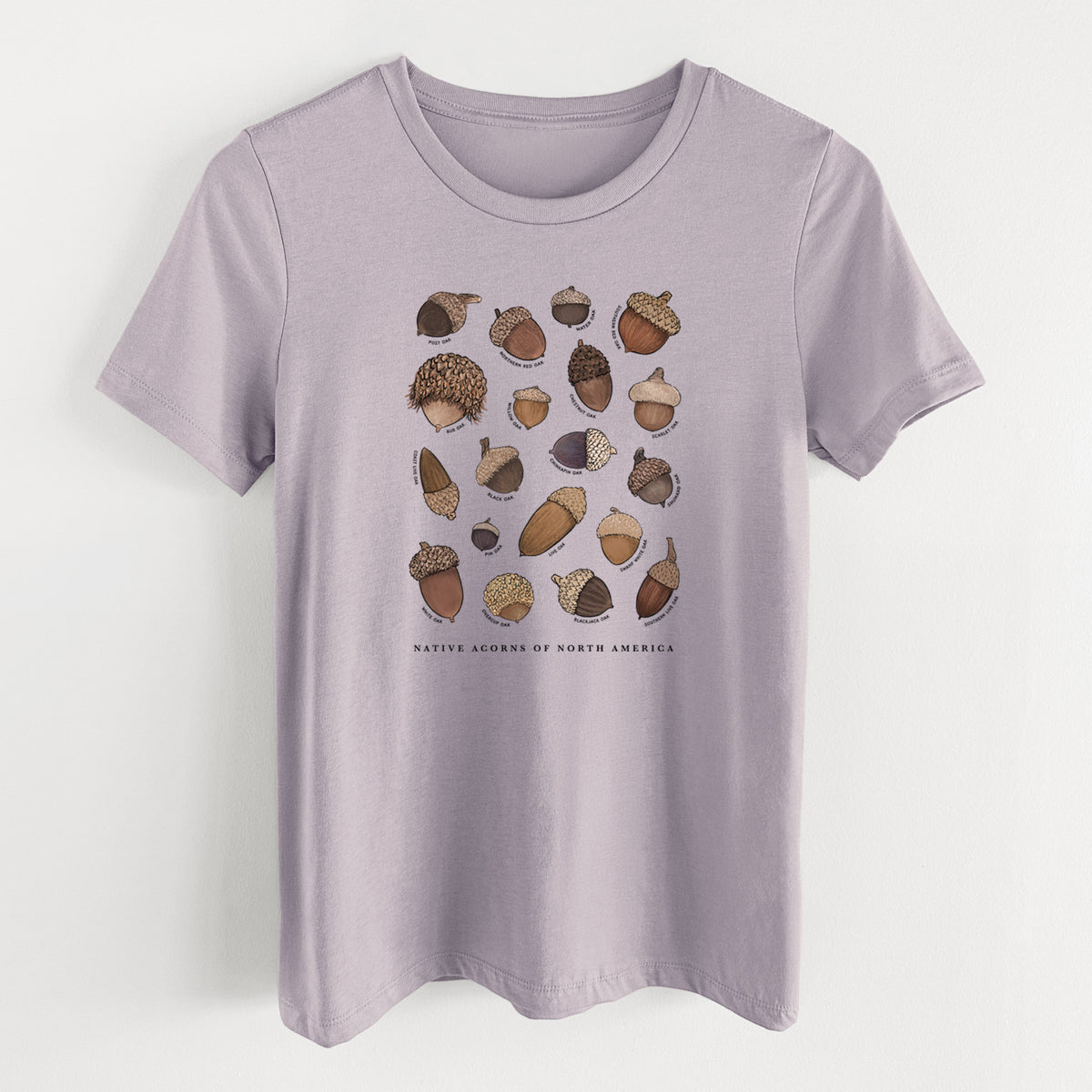 Native Acorns of North America - Women's Lightweight Relaxed Fit 100% Cotton Crewneck