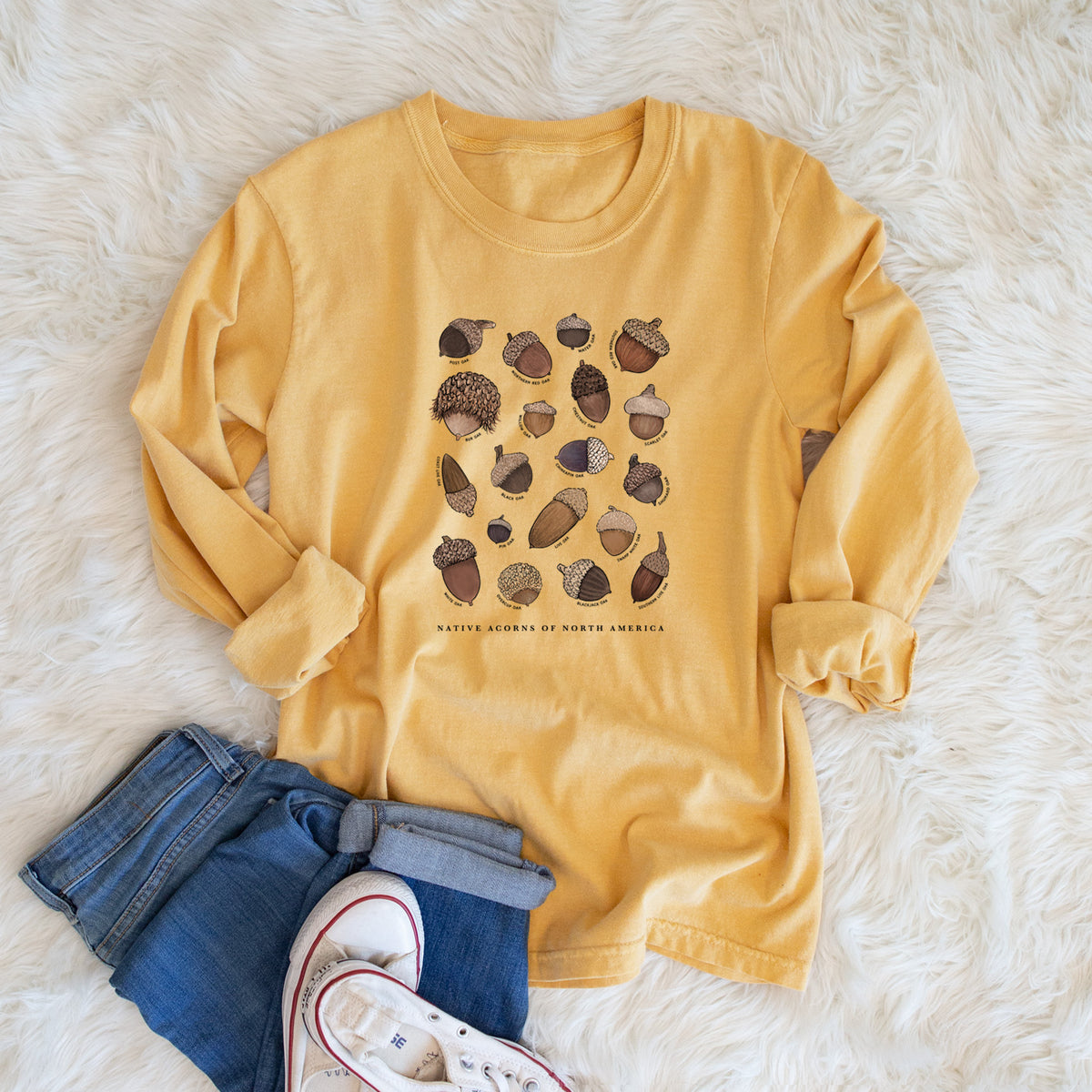 Native Acorns of North America - Unisex Comfort Colors 100% Cotton Long Sleeve