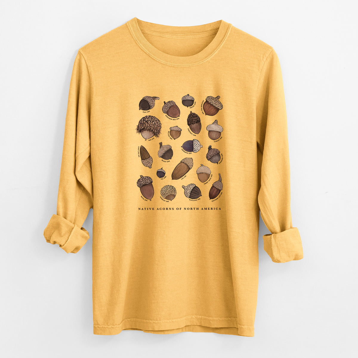 Native Acorns of North America - Unisex Comfort Colors 100% Cotton Long Sleeve