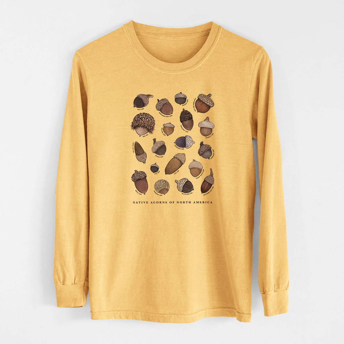 Native Acorns of North America - Unisex Comfort Colors 100% Cotton Long Sleeve