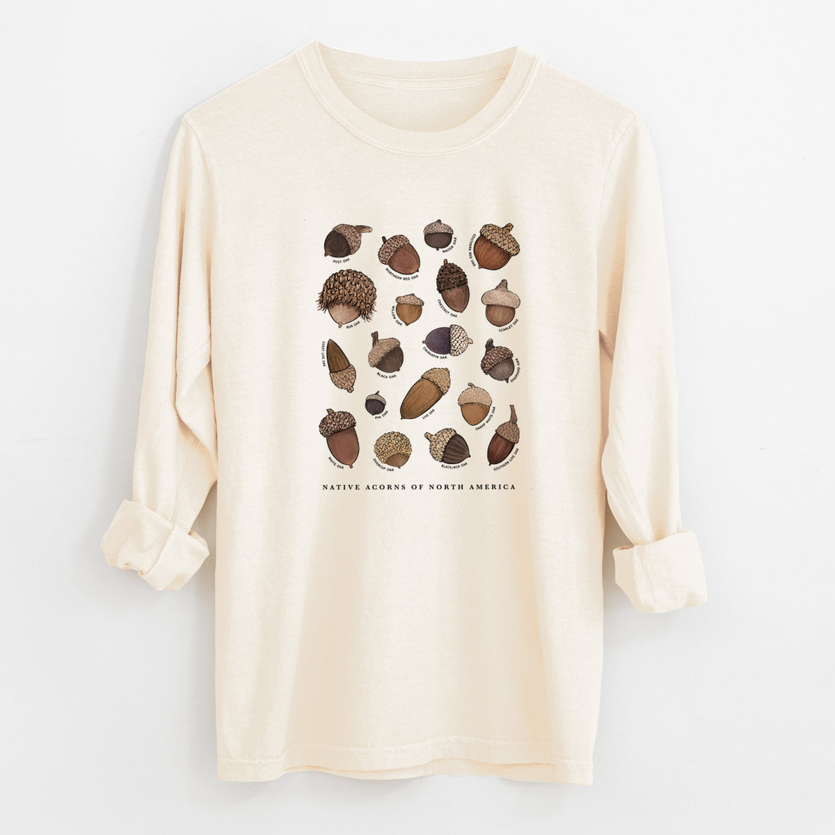 Native Acorns of North America - Unisex Comfort Colors 100% Cotton Long Sleeve