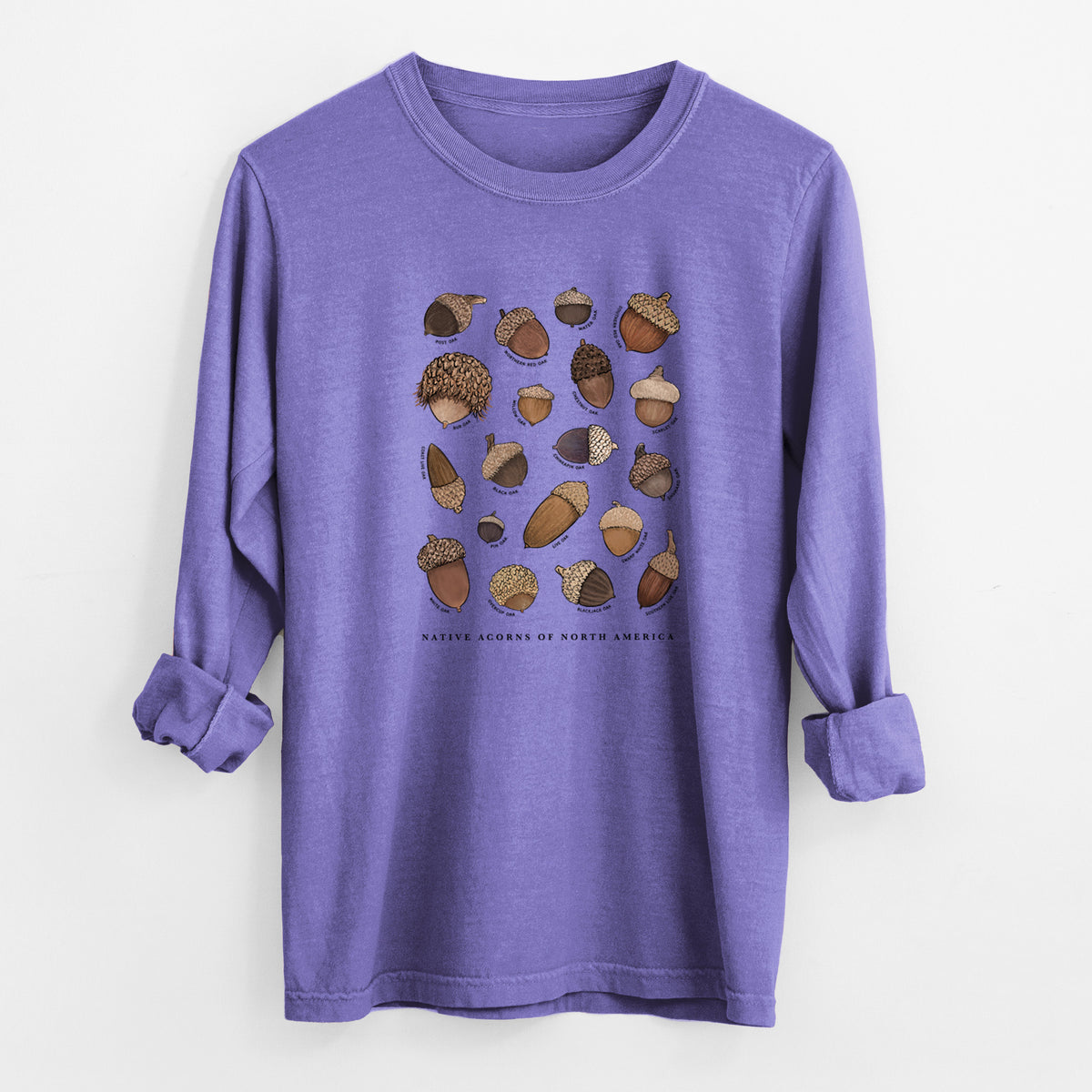 Native Acorns of North America - Unisex Comfort Colors 100% Cotton Long Sleeve