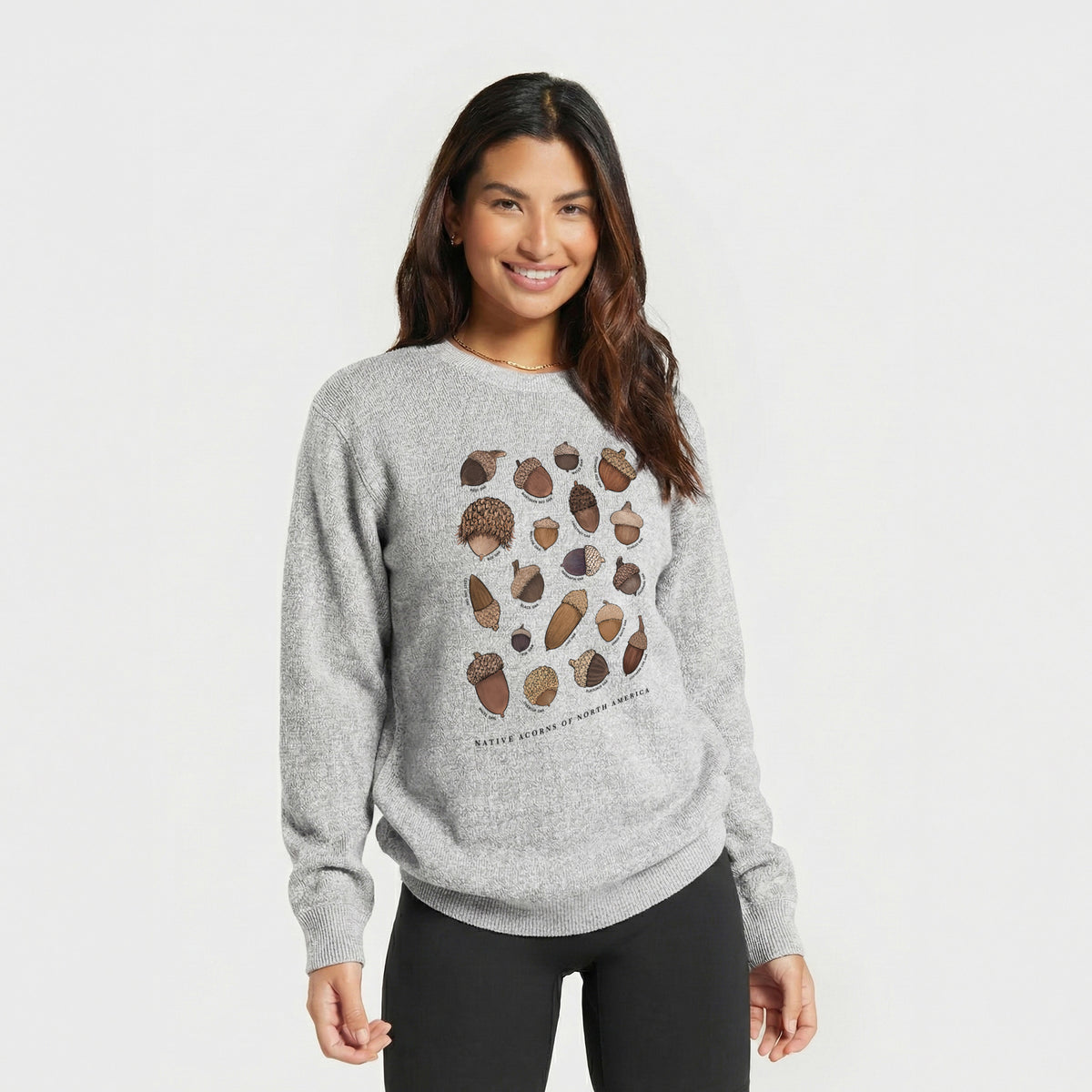 Native Acorns of North America - Knit Sweatshirt
