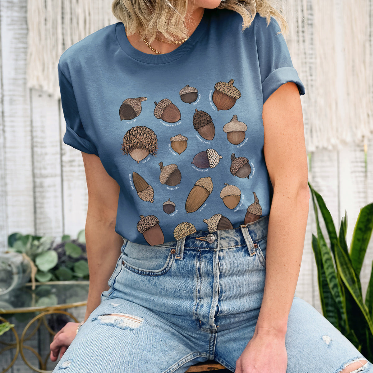 Native Acorns of North America - Lightweight 100% Cotton Unisex Crewneck