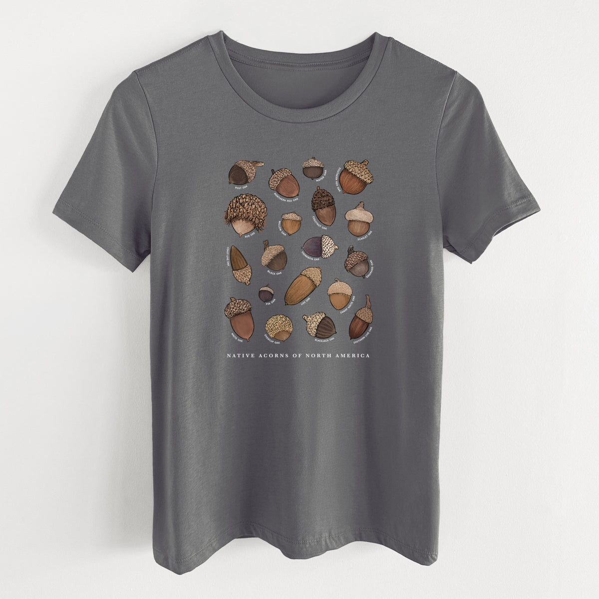 Native Acorns of North America - Women's Lightweight Relaxed Fit 100% Cotton Crewneck
