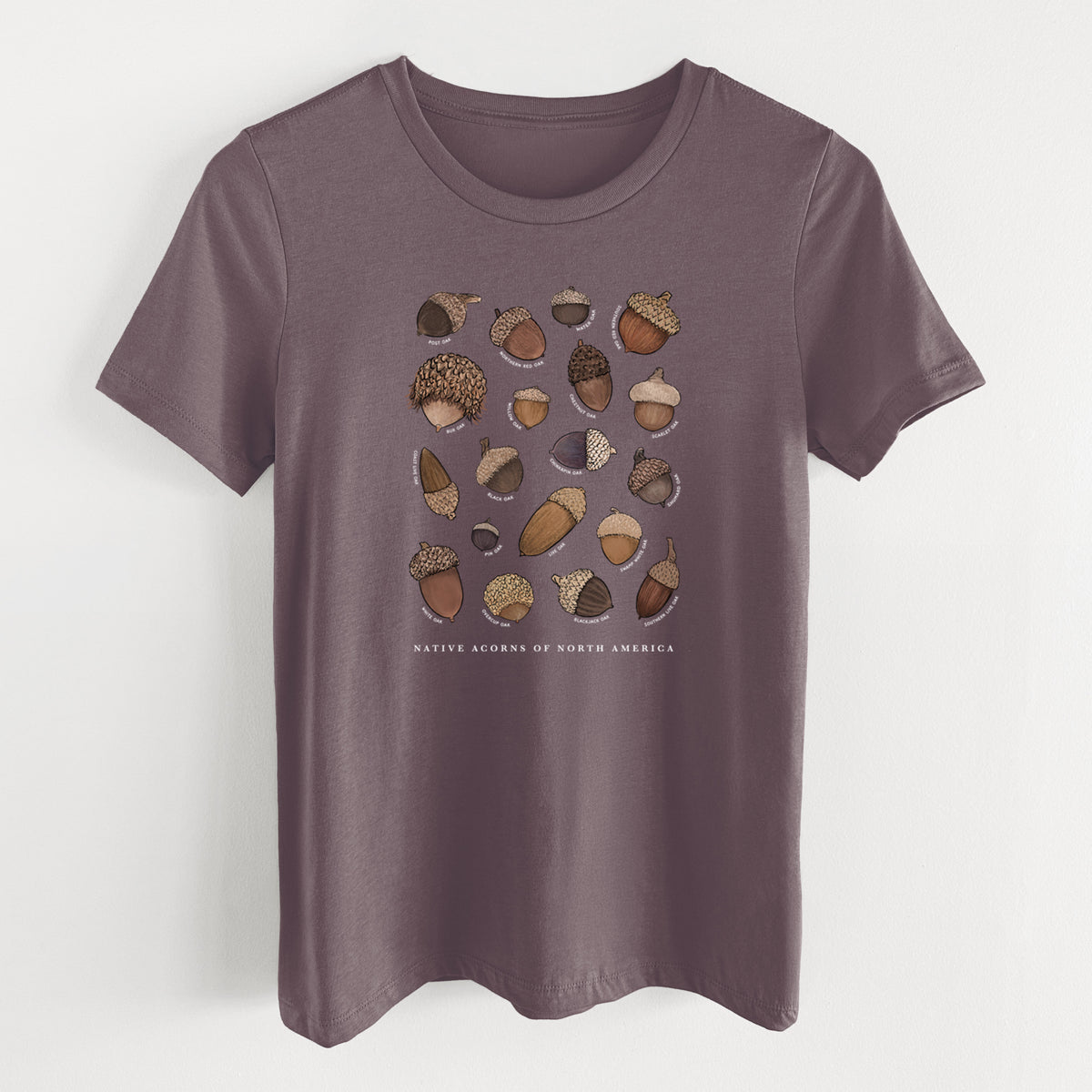 Native Acorns of North America - Women's Lightweight Relaxed Fit 100% Cotton Crewneck