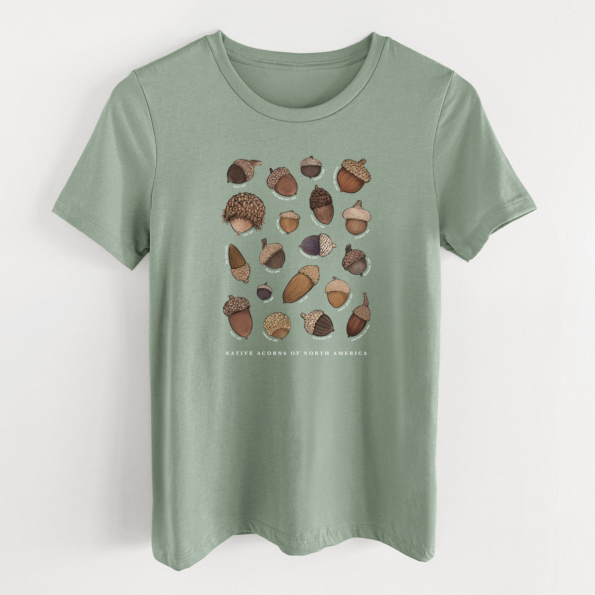 Native Acorns of North America - Women's Lightweight Relaxed Fit 100% Cotton Crewneck
