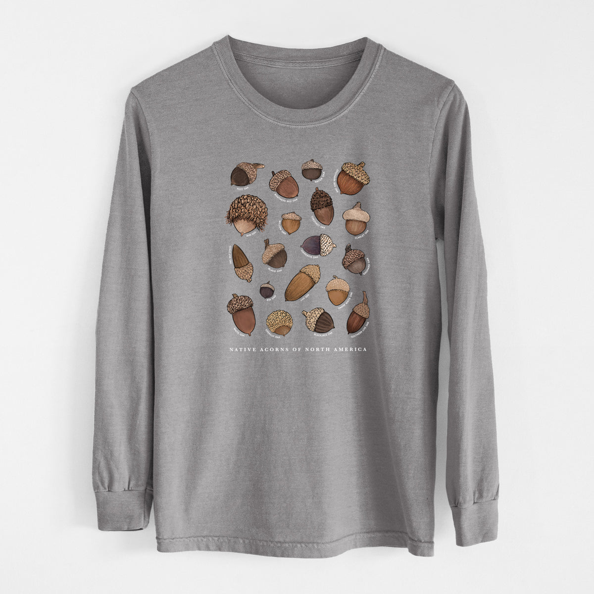 Native Acorns of North America - Unisex Comfort Colors 100% Cotton Long Sleeve
