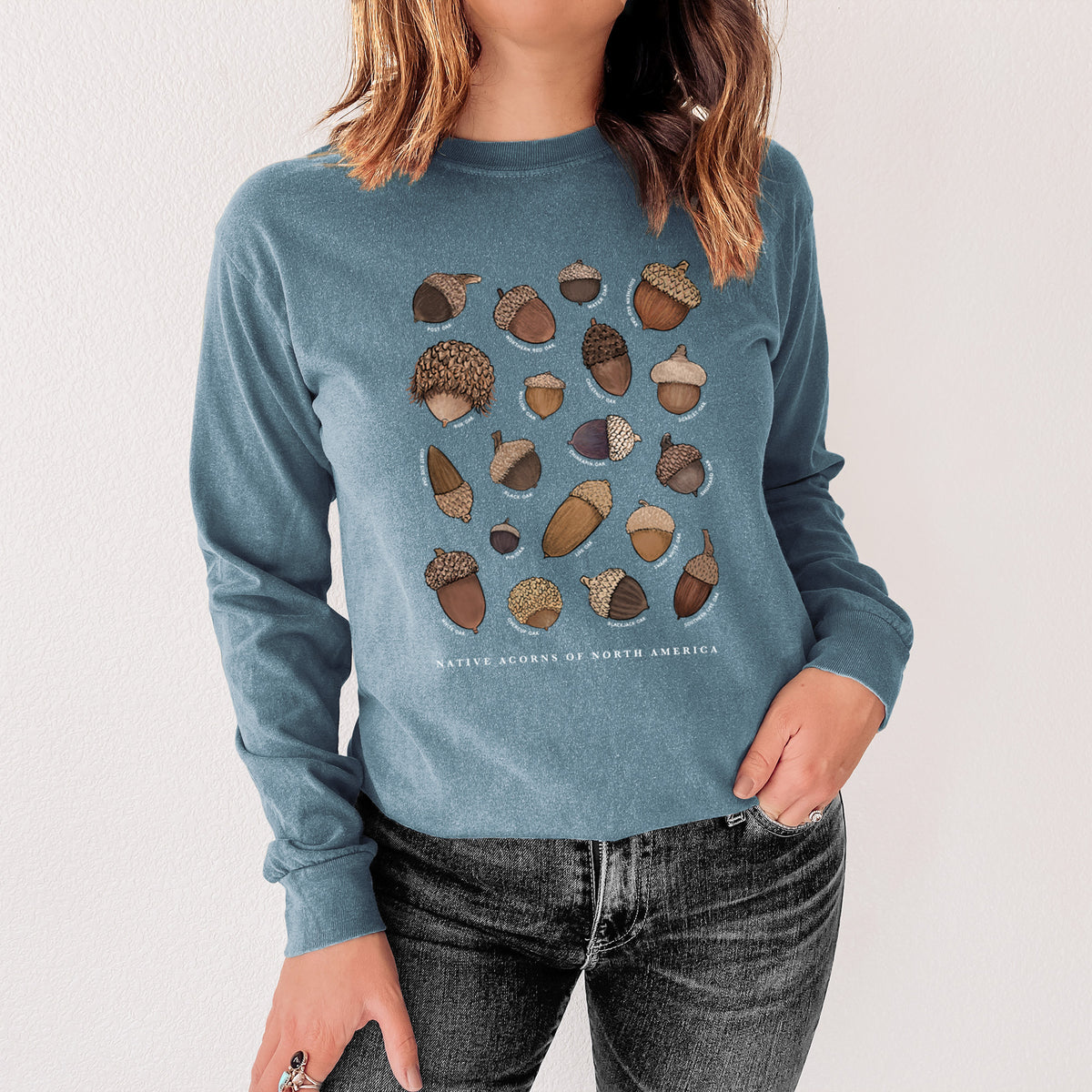 Native Acorns of North America - Unisex Comfort Colors 100% Cotton Long Sleeve