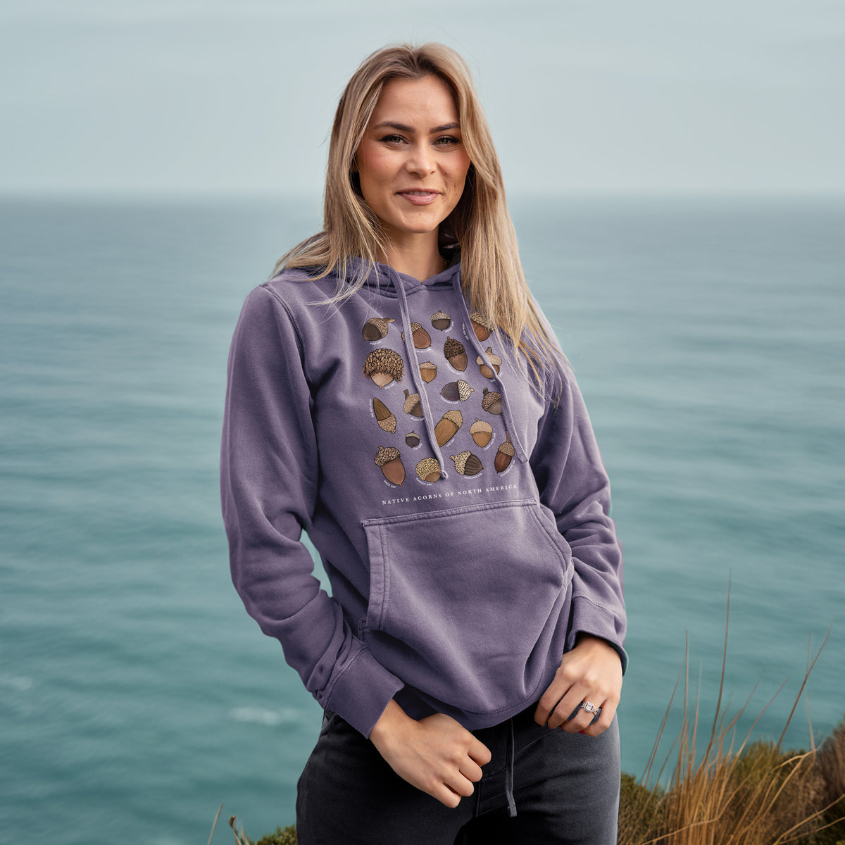 Native Acorns of North America - Unisex Pigment Dyed Hoodie