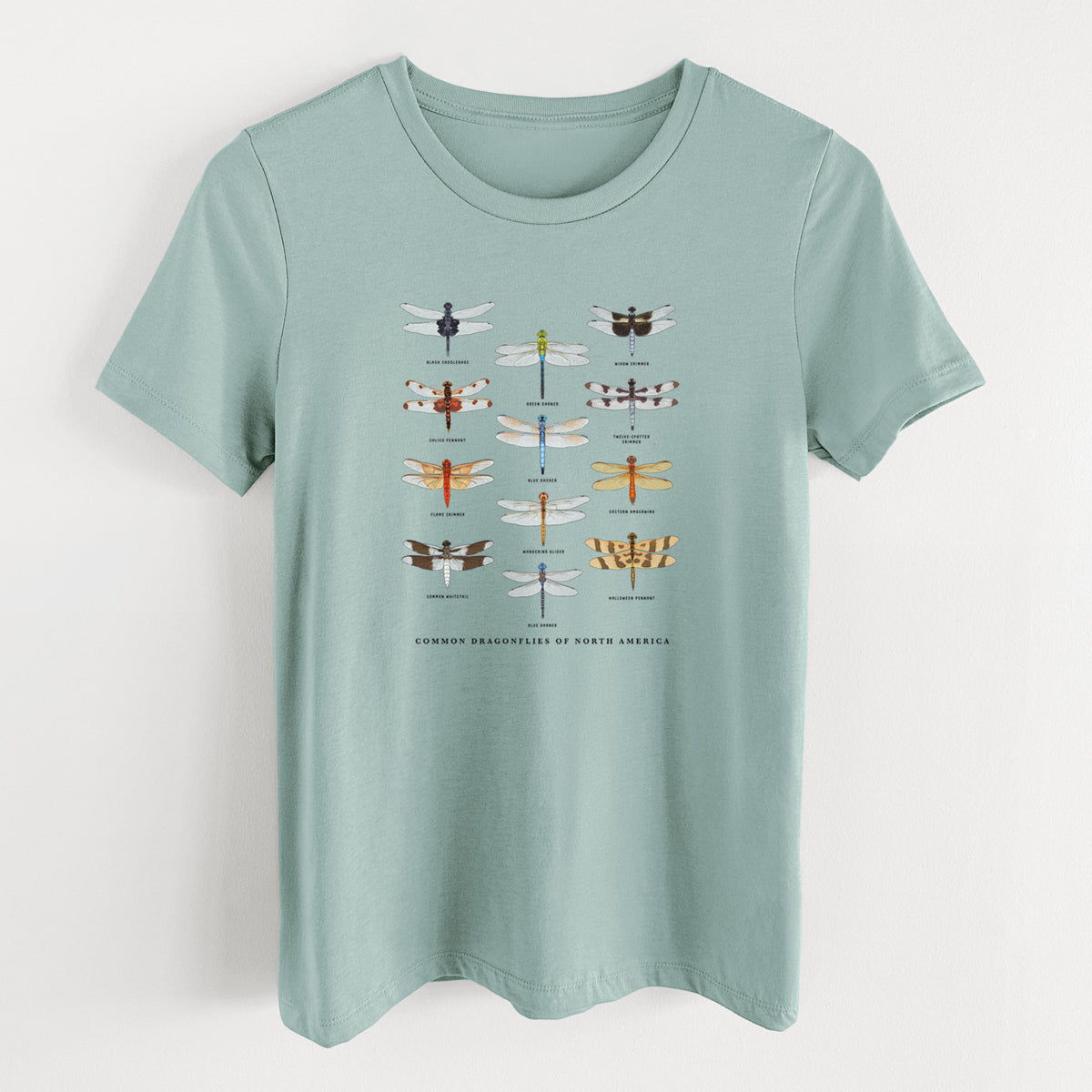 Common Dragonflies of North America - Women's Lightweight Relaxed Fit 100% Cotton Crewneck
