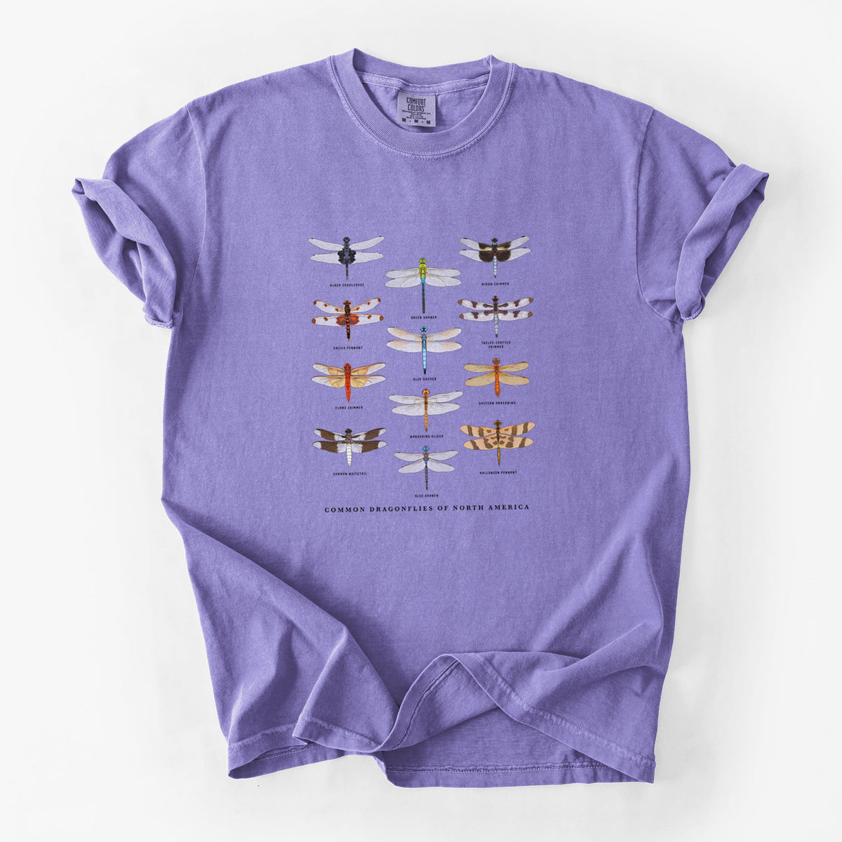 Common Dragonflies of North America - Unisex Comfort Colors Garment-Dyed Heavyweight T-shirt