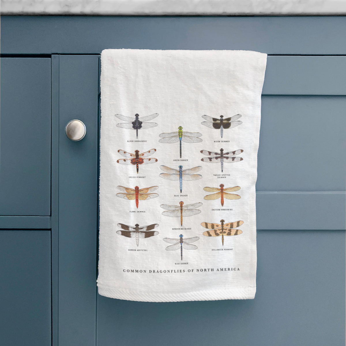 Common Dragonflies of North America Premium Hand Towel