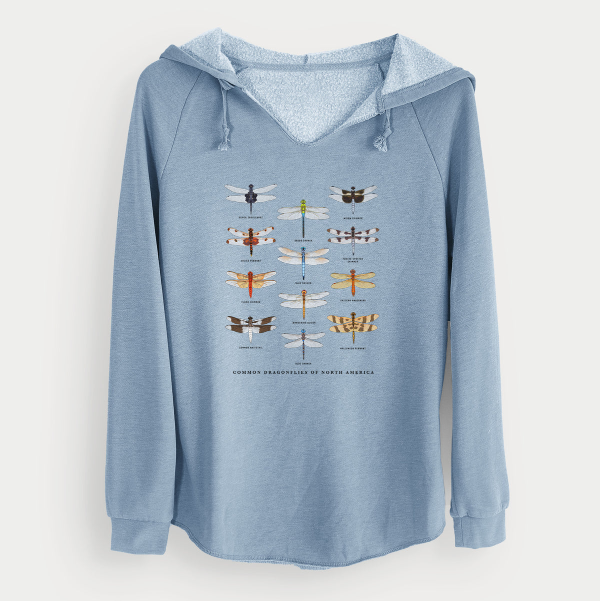 Common Dragonflies of North America - Cali Wave Hooded Sweatshirt