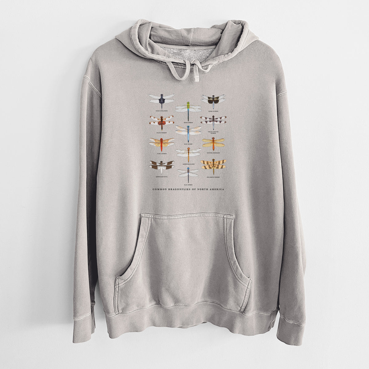 Common Dragonflies of North America - Unisex Pigment Dyed Hoodie
