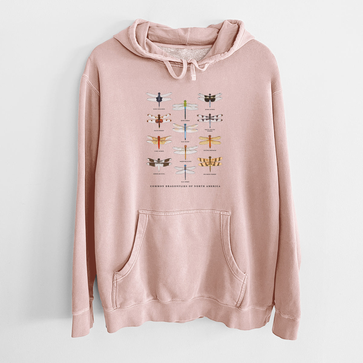 Common Dragonflies of North America - Unisex Pigment Dyed Hoodie