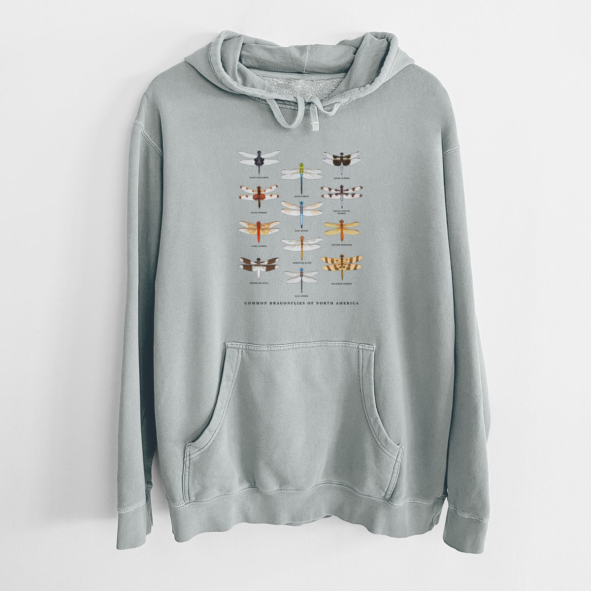 Common Dragonflies of North America - Unisex Pigment Dyed Hoodie