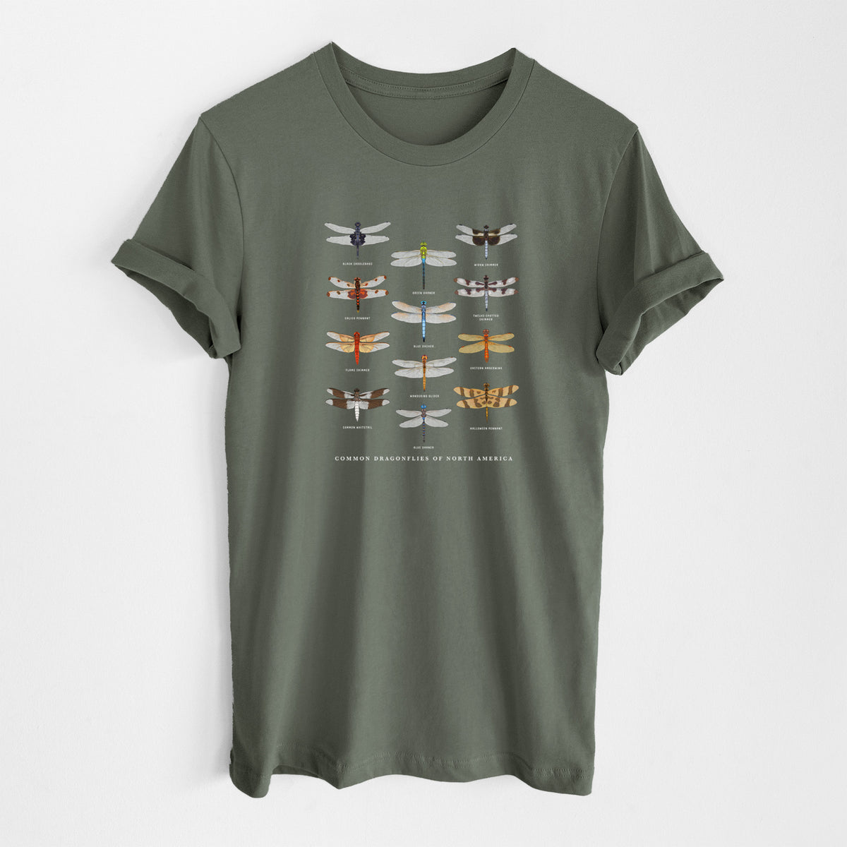 Common Dragonflies of North America - Lightweight 100% Cotton Unisex Crewneck