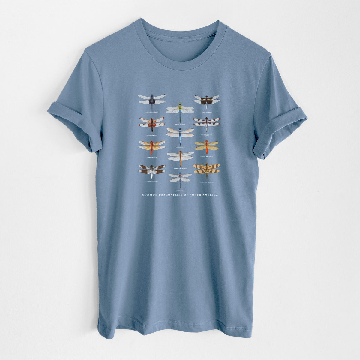 Common Dragonflies of North America - Lightweight 100% Cotton Unisex Crewneck