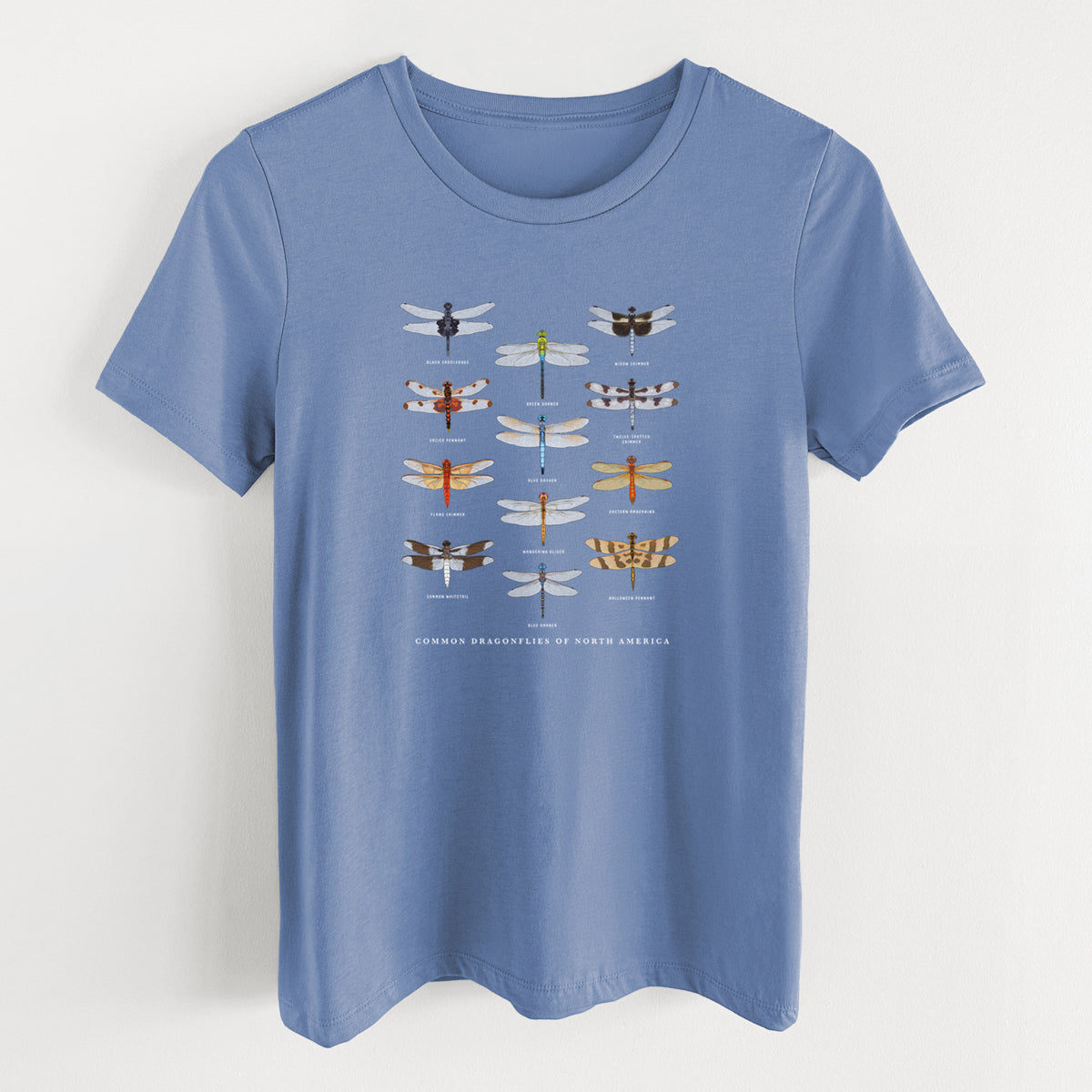 Common Dragonflies of North America - Women's Lightweight Relaxed Fit 100% Cotton Crewneck