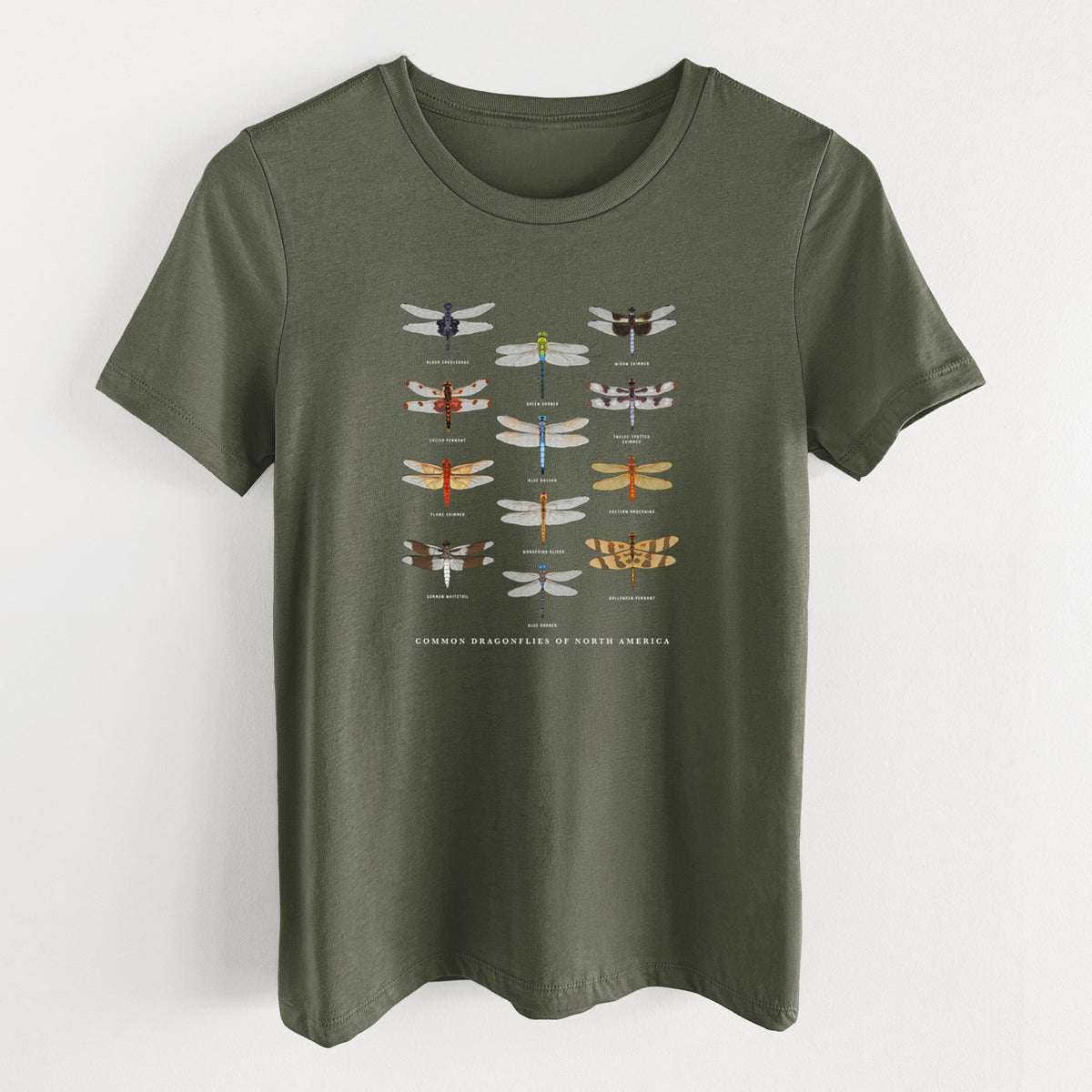 Common Dragonflies of North America - Women's Lightweight Relaxed Fit 100% Cotton Crewneck