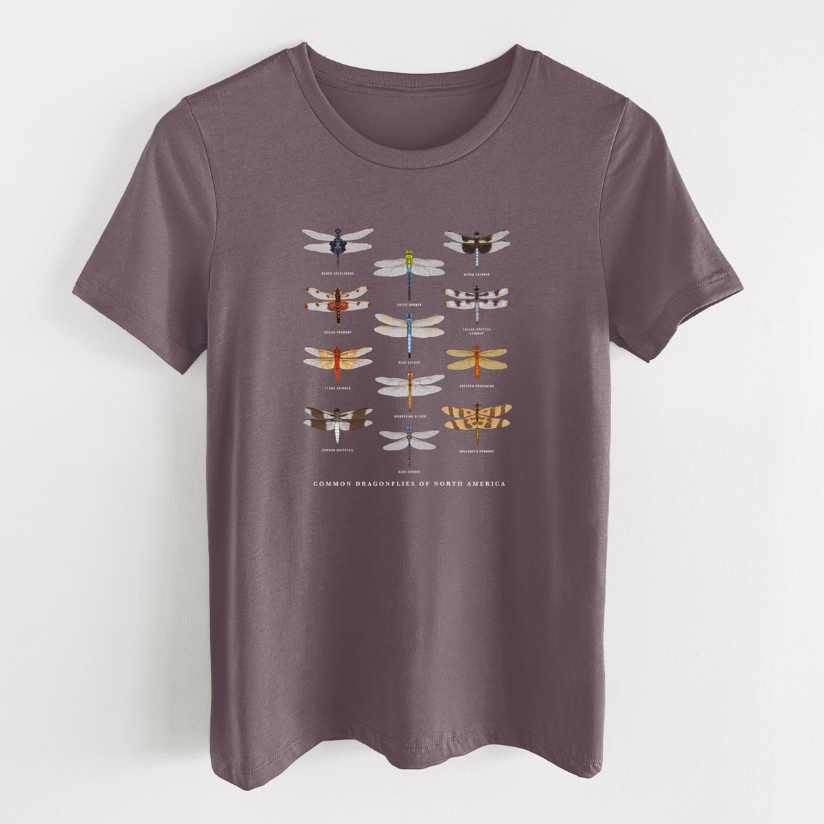 Common Dragonflies of North America - Women's Lightweight Relaxed Fit 100% Cotton Crewneck