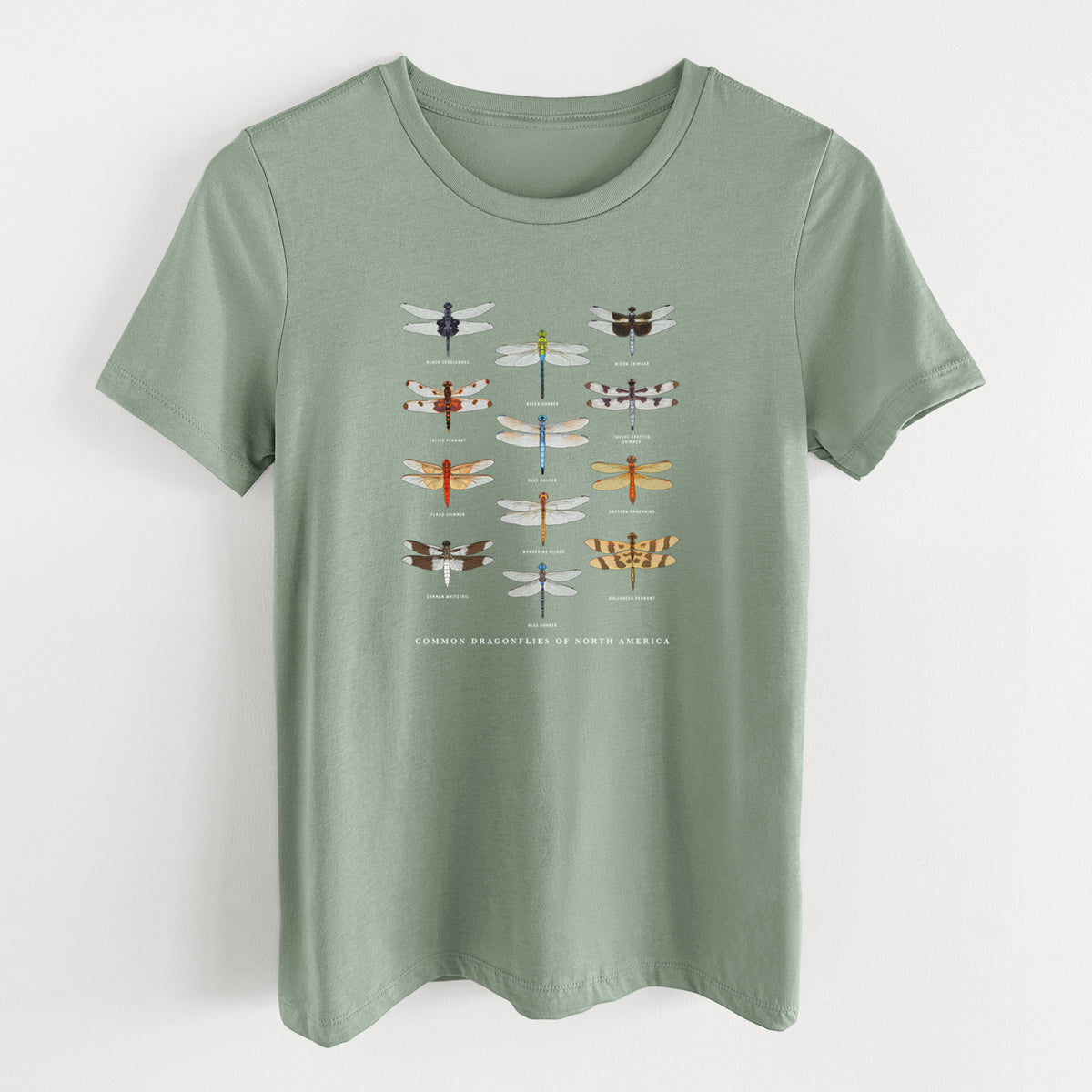 Common Dragonflies of North America - Women's Lightweight Relaxed Fit 100% Cotton Crewneck