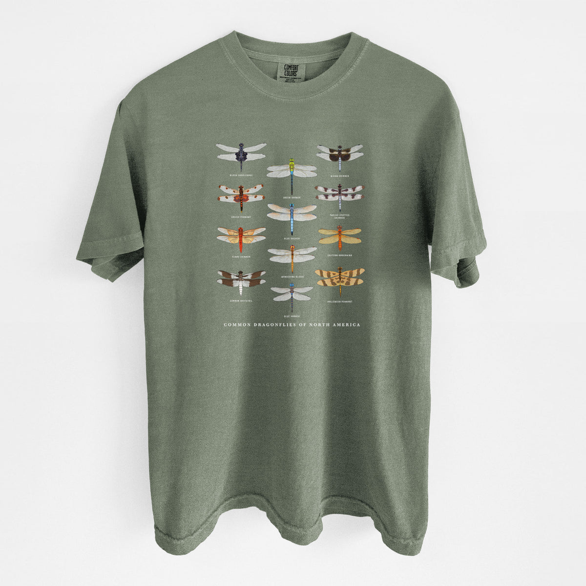 Common Dragonflies of North America - Unisex Comfort Colors Garment-Dyed Heavyweight T-shirt