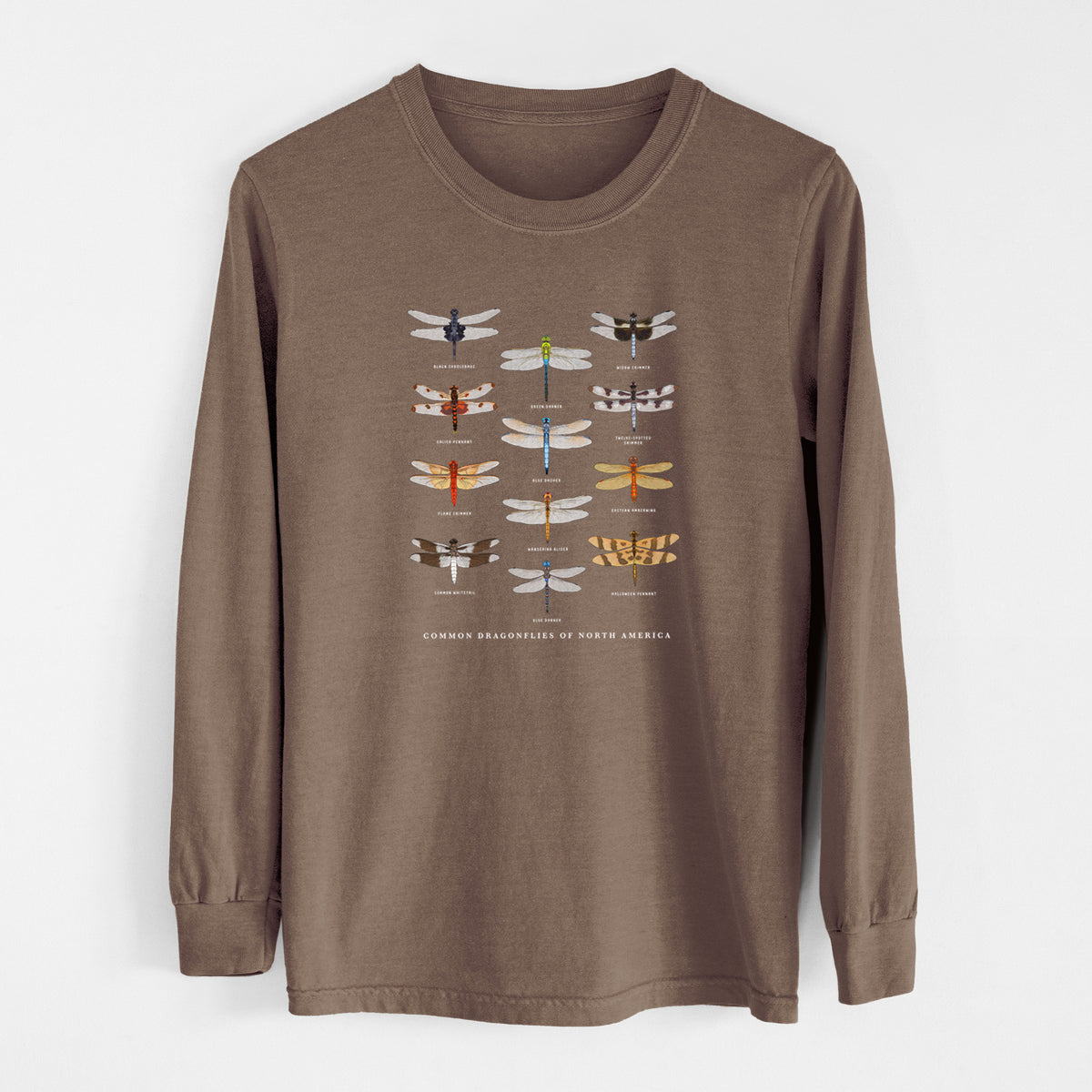 Common Dragonflies of North America - Unisex Comfort Colors 100% Cotton Long Sleeve