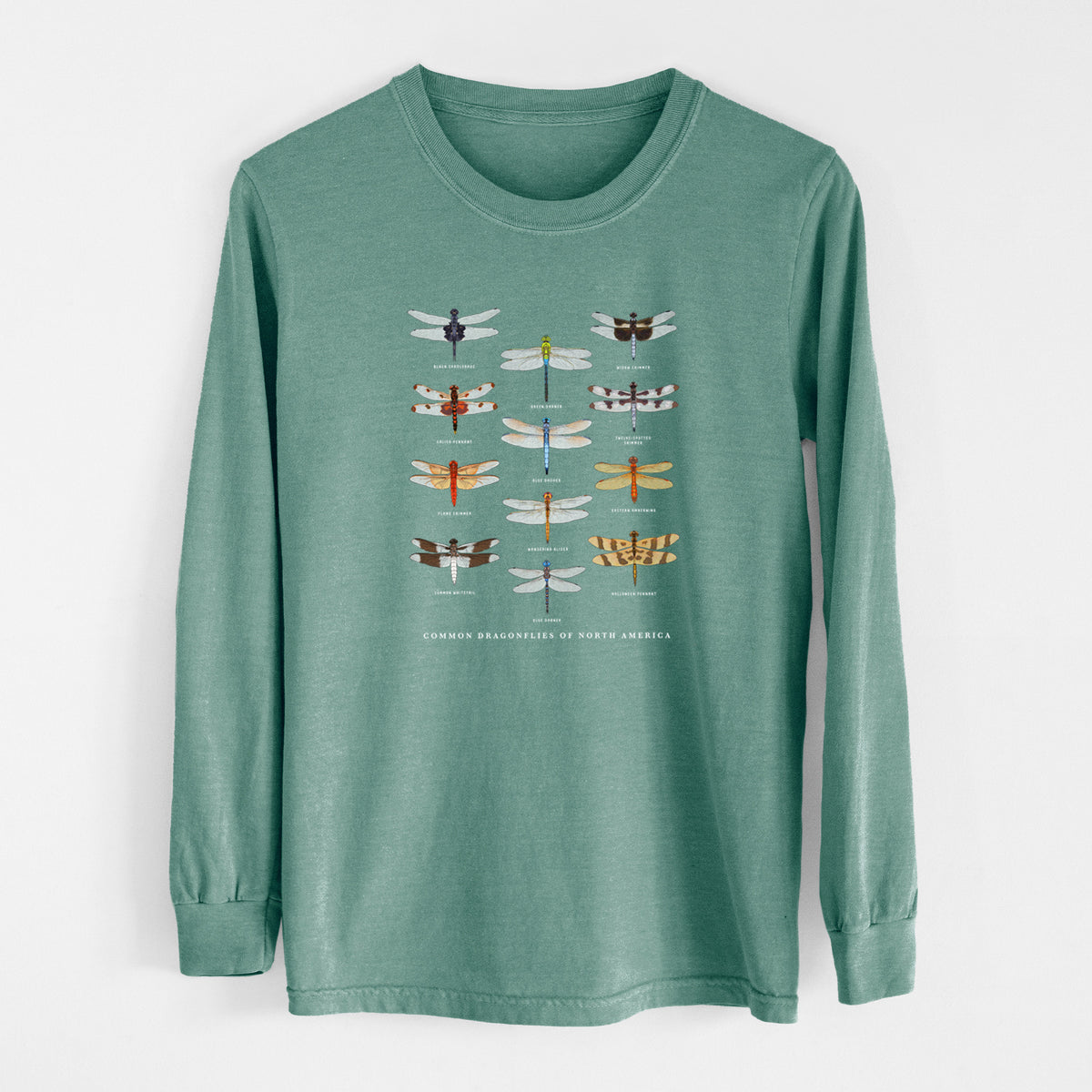 Common Dragonflies of North America - Unisex Comfort Colors 100% Cotton Long Sleeve