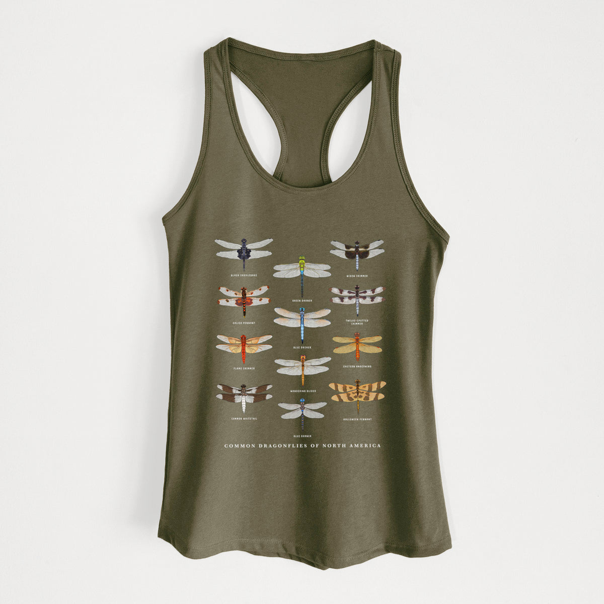 Common Dragonflies of North America - Women's Racerback Tanktop