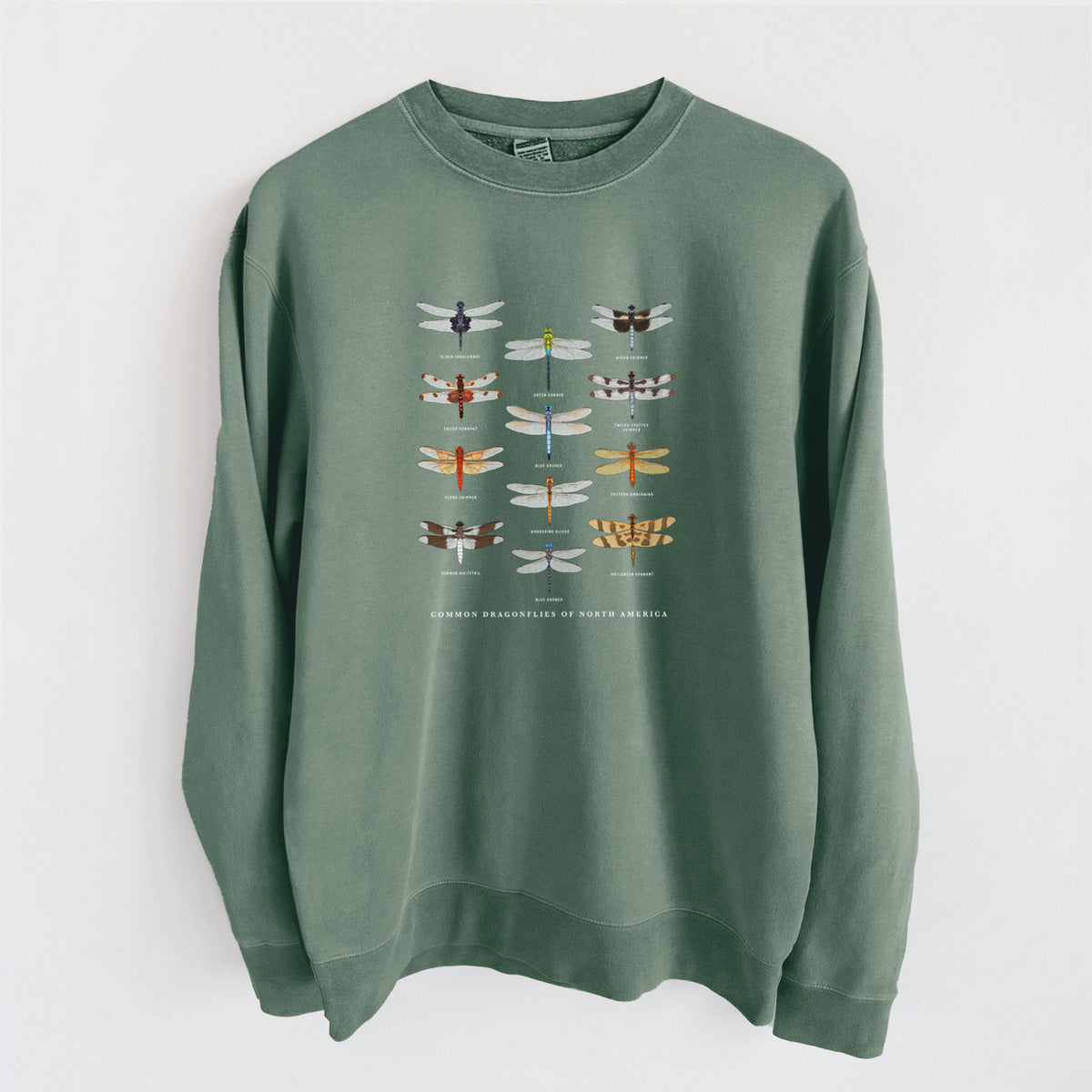 Common Dragonflies of North America - Unisex Pigment Dyed Crew Sweatshirt