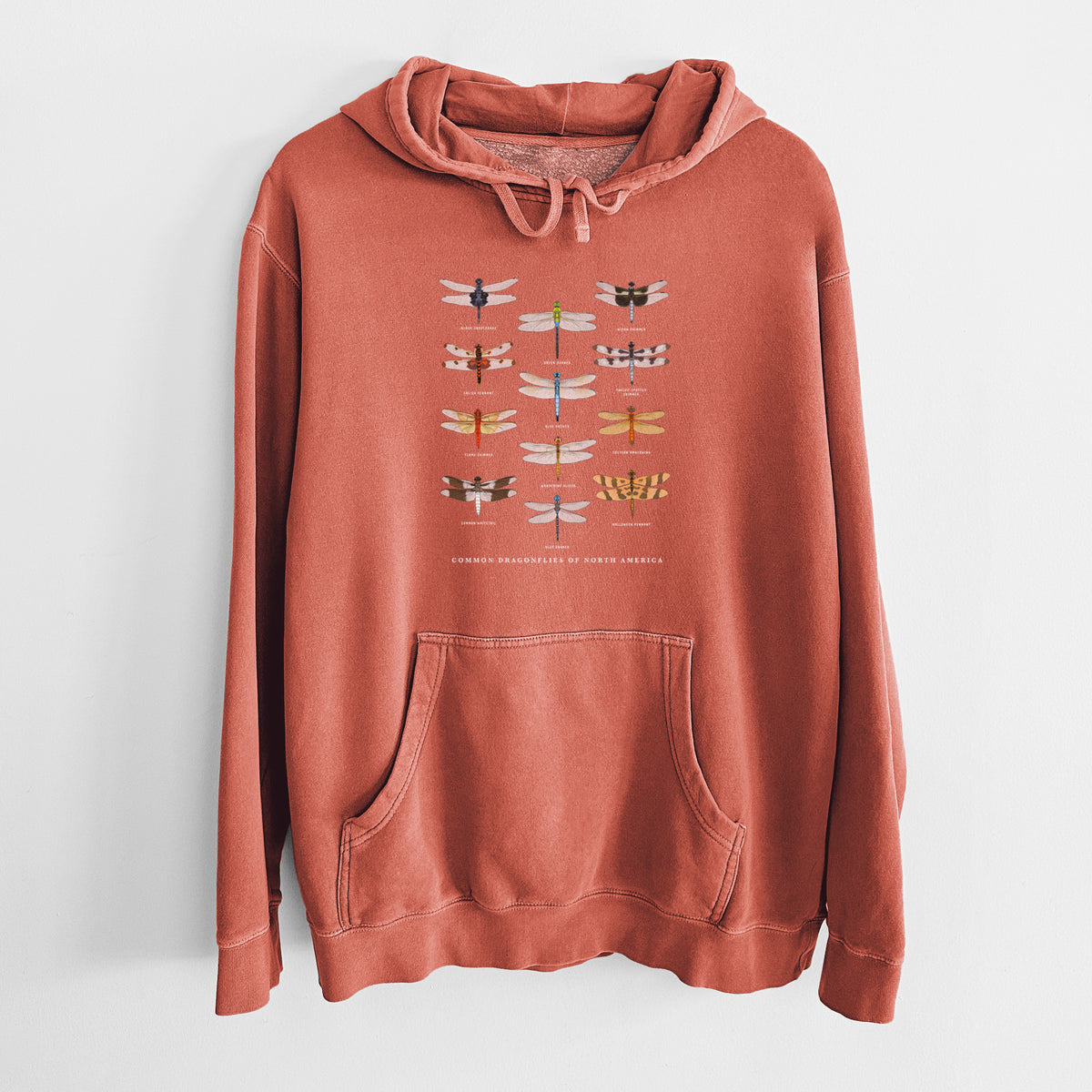 Common Dragonflies of North America - Unisex Pigment Dyed Hoodie