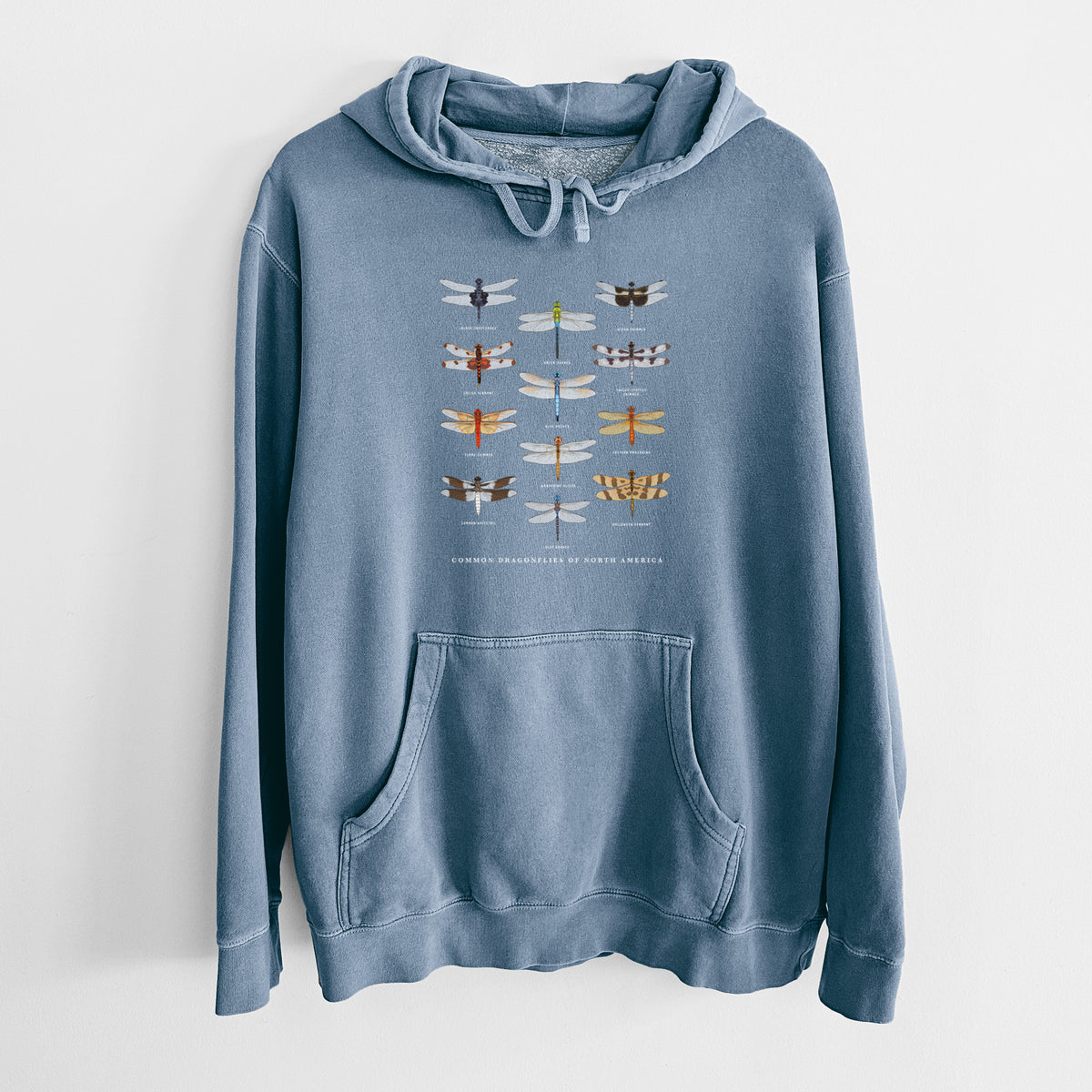 Common Dragonflies of North America - Unisex Pigment Dyed Hoodie