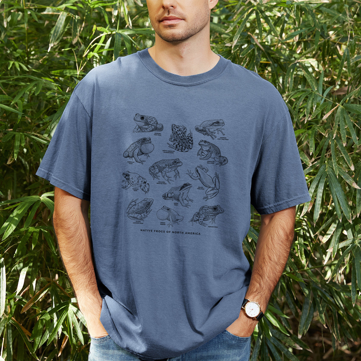 An Illustrated Guide to Native Frogs of North America - Unisex Comfort Colors Garment-Dyed Heavyweight T-shirt