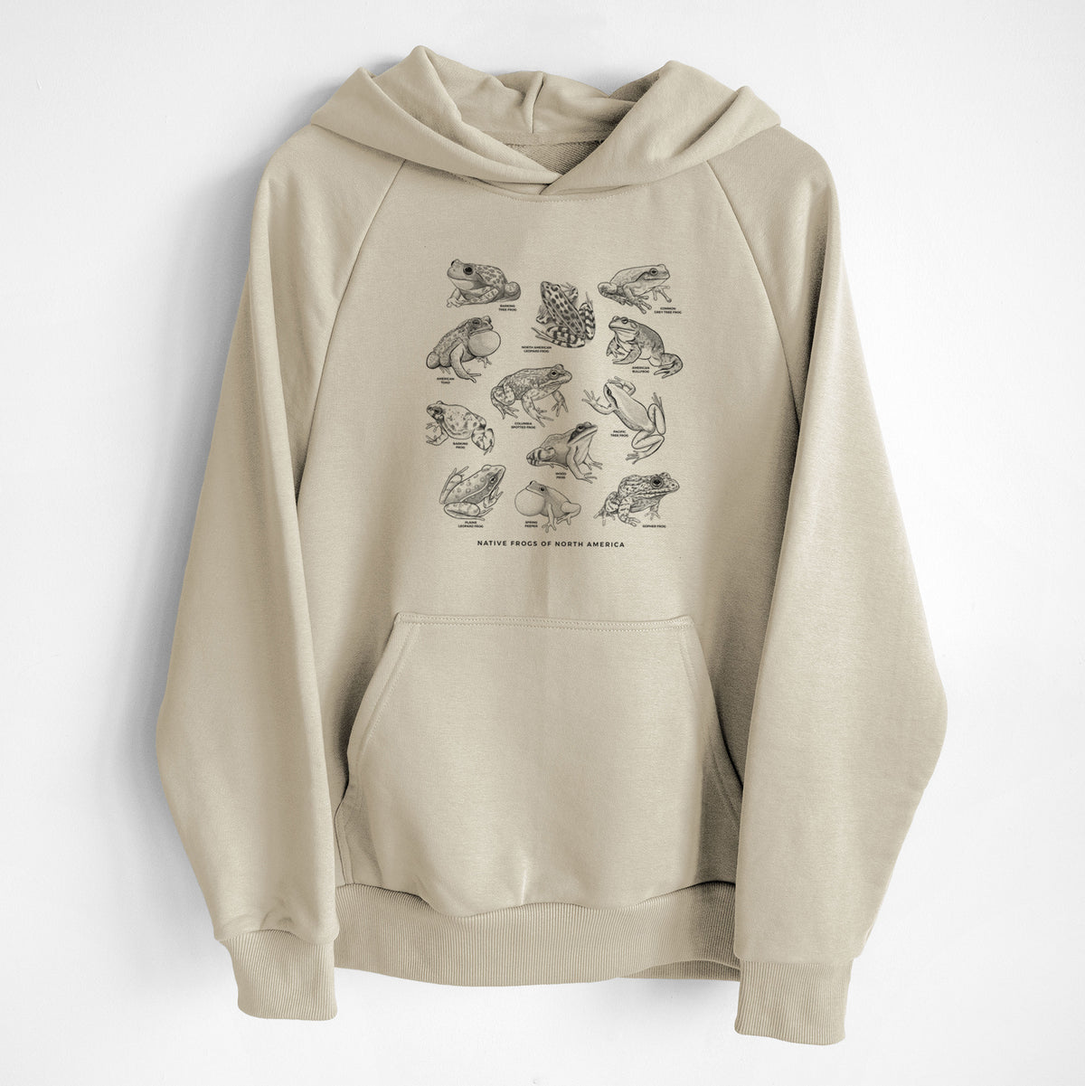 An Illustrated Guide to Native Frogs of North America - UltraLuxe Heavyweight French Terry Hoodie