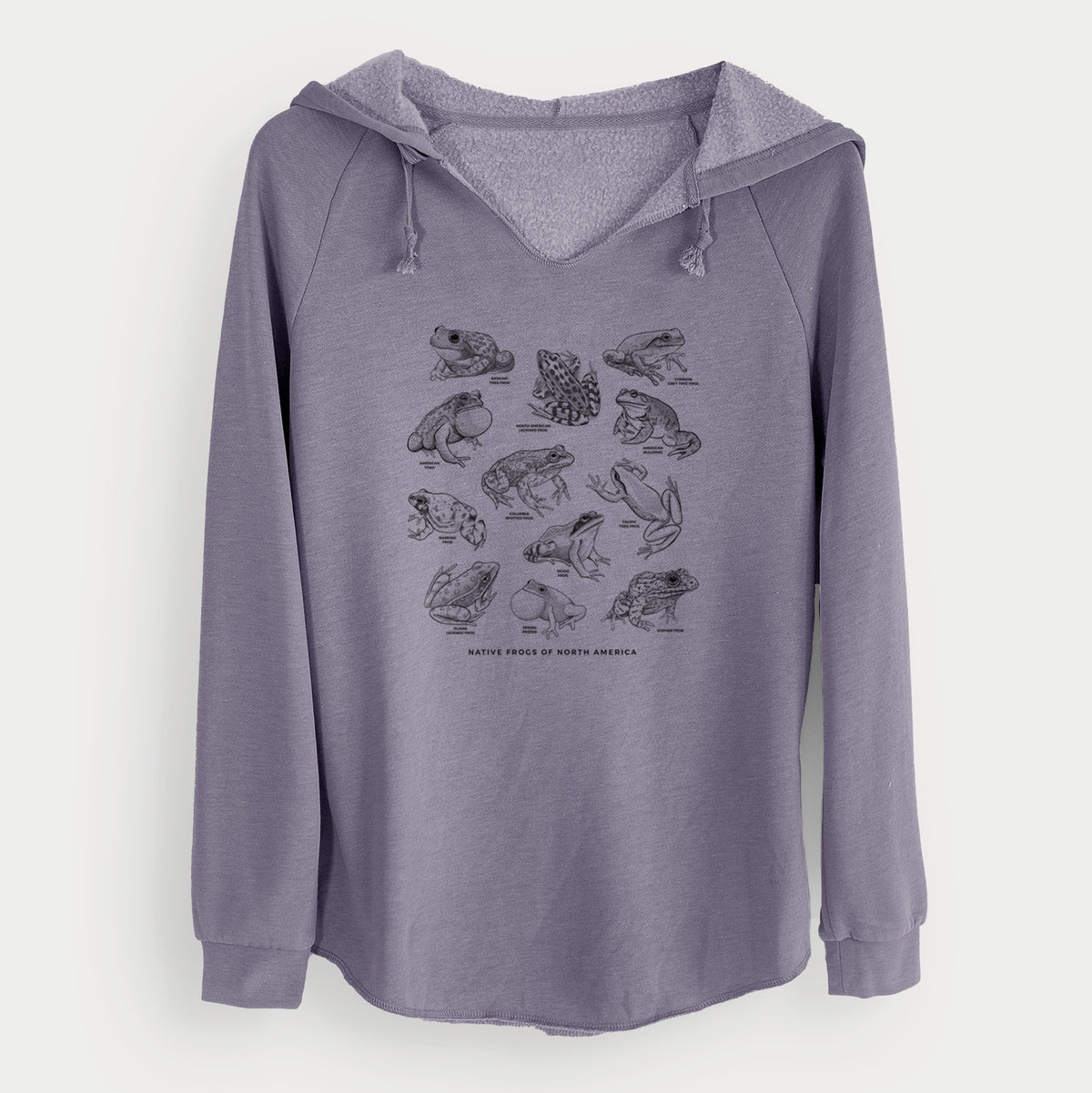An Illustrated Guide to Native Frogs of North America - Cali Wave Hooded Sweatshirt