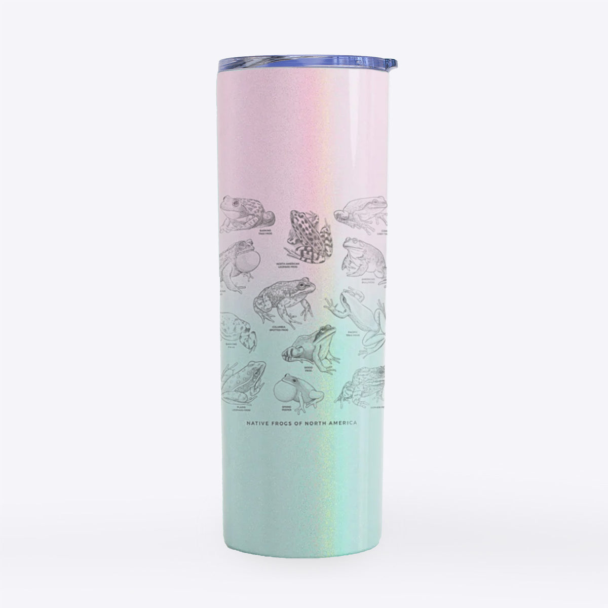An Illustrated Guide to Native Frogs of North America - 20oz Skinny Tumbler