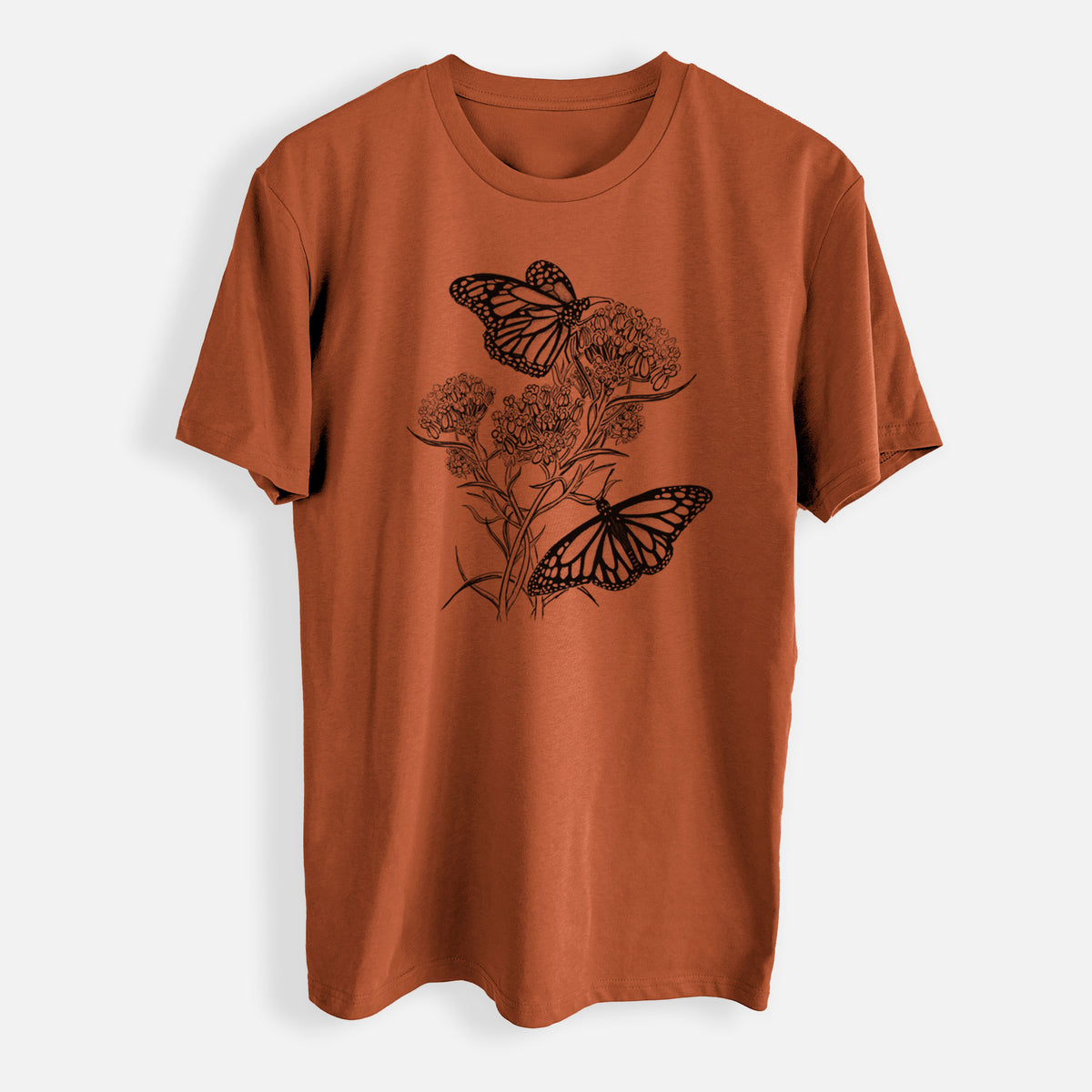 Narrowleaf Milkweed with Monarchs - Mens Everyday Staple Tee