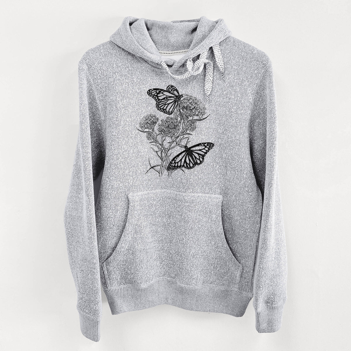 Narrowleaf Milkweed with Monarchs - Knit Hoodie