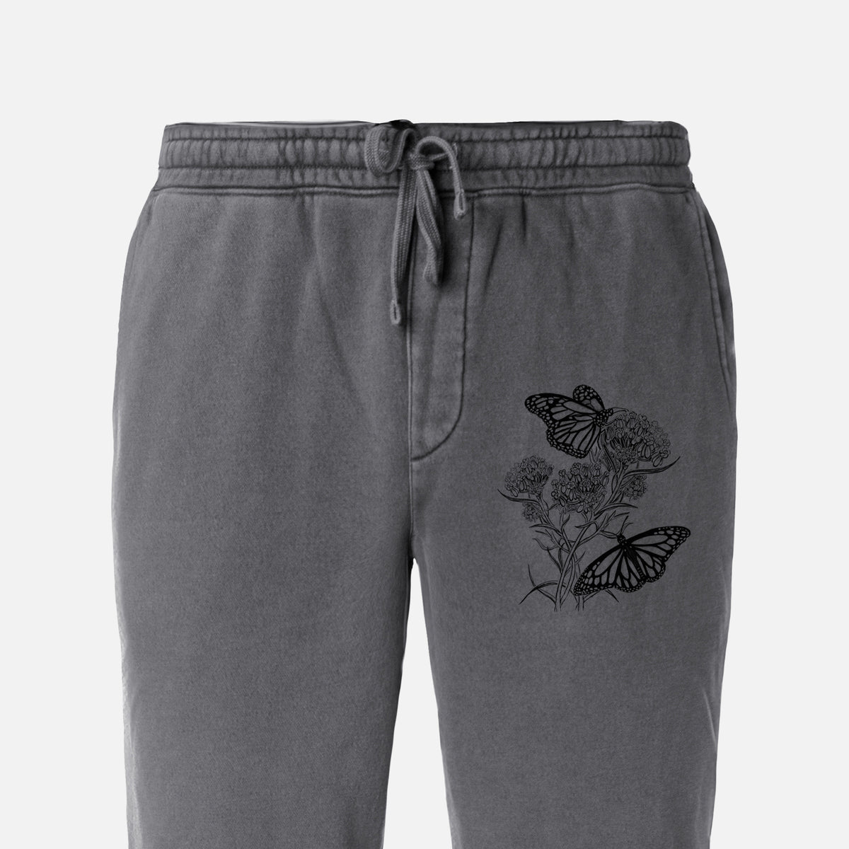 Narrowleaf Milkweed with Monarchs - Unisex Pigment Dyed Sweatpants