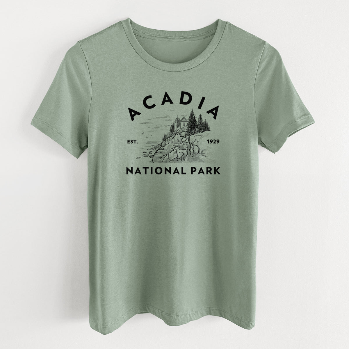 Acadia National Park - Women&#39;s Lightweight Relaxed Fit 100% Cotton Crewneck